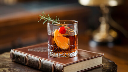 drink standing on the book