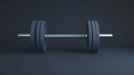 Weightlifting Equipment A Modern Barbell with Plates for Fitness and Strength Training