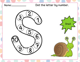 Dot the letter S by number from 1 to 10

Kids dot the letter 