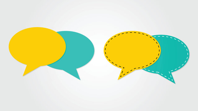 Colorful Speech bubbles message concept, speech bubbles talk, online chat bubbles