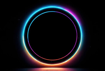 blue glowing circle