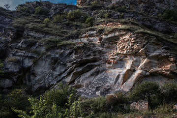Obraz premium ancient city in the mountains, Republic of Dagestan, Russia. Old Kahib.