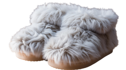 Faux Fur Slippers Warm and Cozy, Plush Home Footwear for Relaxation.