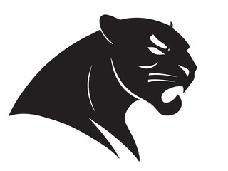 Panther silhouette isolated on white background. Panther silhouette. Vector illustration.