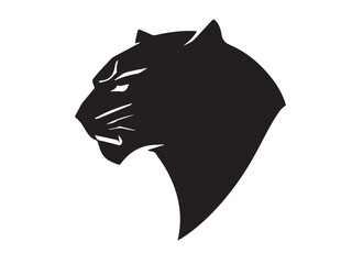Panther silhouette isolated on white background. Panther silhouette. Vector illustration.