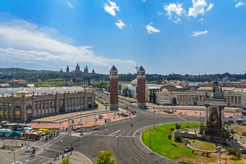 Pla&ccedil;a d'Espanya, Barcelona, Spain