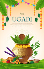 Happy Ugadi Festival for india holiday event