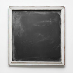 White blackboard with no markings, softly lit to evoke minimalism and inspire creative educational thinking