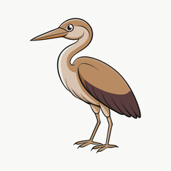 Obraz premium a stylized illustration of a bird with a long beak, possibly a heron or crane, standing gracefully