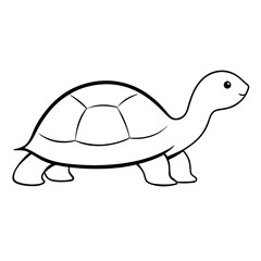 a charming illustration of a turtle. The turtle has a detailed shell and a friendly expression