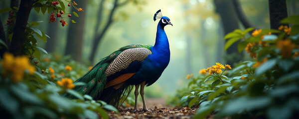 Obraz premium peacock in the garden