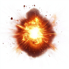 An artistic representation of a nuclear explosion, where vivid bursts of light and energy evoke both power and awe