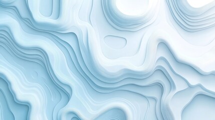 Abstract Light Blue Layered Terrain