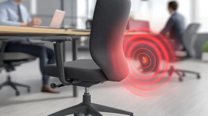 Fototapeta premium Office chair back pain relief modern office