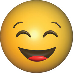 Smiling 3D Emoji with a cheerful expression