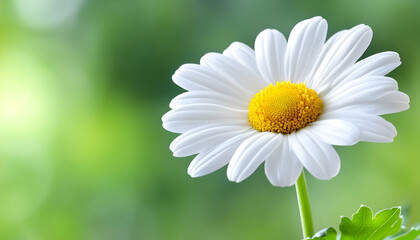 Close-up of daisy, green blurred background