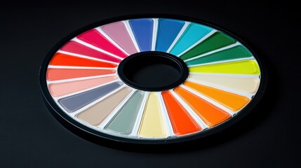 Colorful Paint Swatches Circle