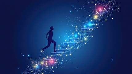 Fototapeta premium Digital Success Steps