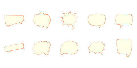 Comic Text Box Speech Set