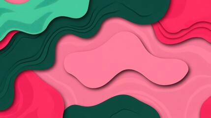 Abstract colorful paper cut layers background