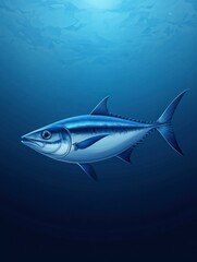 Naklejka premium World Tuna Day Background, realistic, Copy Space