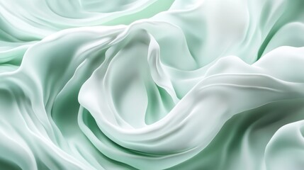 Obraz premium Mint Green Fabric Draped Abstract