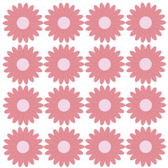 Vector pattern with red flowers on a white background
Vector floral pattern
