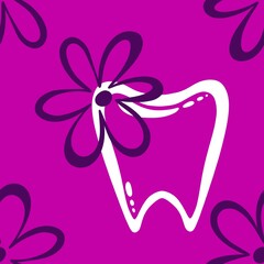 Medicine seamless teeth pattern for wrapping paper and fabrics and linens