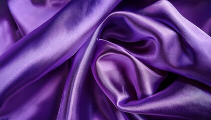 Obraz premium closeup shot of vibrant purple satin fabric smooth silky texture with dreamy shimmer a close up shot of a purple satin fabric