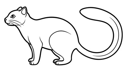 Obraz premium A Cat Silhouette in Profile