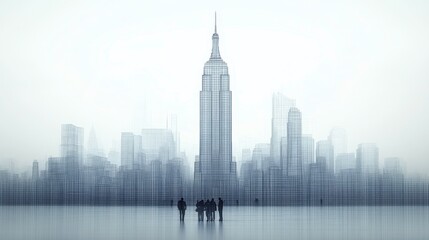 Obraz premium Urban landscape transformation city digital artwork futuristic environment aerial view conceptual design