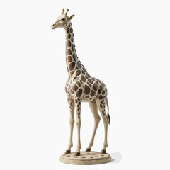 Obraz premium Giraffe Sculpture on Round Base. Vector image