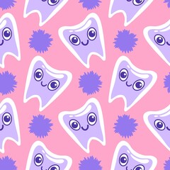Medicine seamless teeth pattern for wrapping paper and fabrics and linens