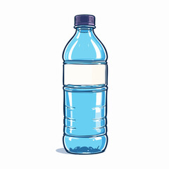 Naklejka premium Plastic Bottle with Blank Label Illustration. Vector image