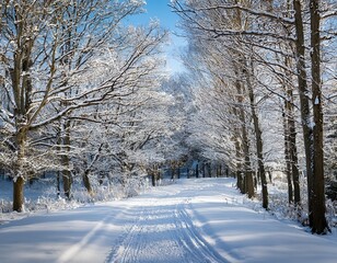 Obraz premium road in winter