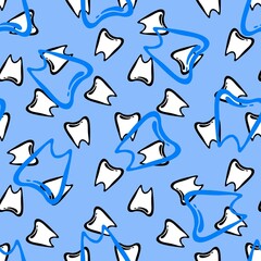 Medicine seamless teeth pattern for wrapping paper and fabrics and linens