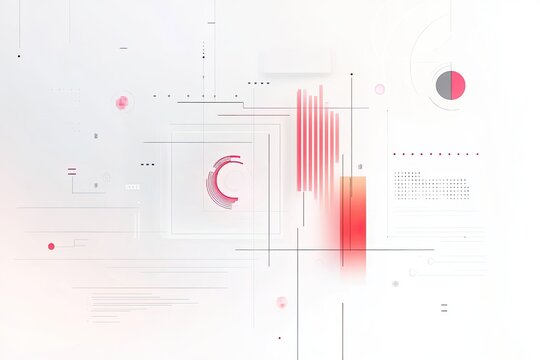 Abstract digital design with data visualization elements