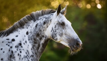 portrait of appaloosa horse in summer