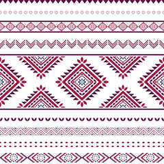 Aztec Native American Navajo tribal ethnic Southwest Mexican boho indian geometric texture ornament seamless pattern fabric colorful design vector for textile printing blanket rug carpet fashion