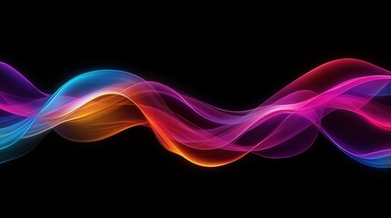 vibrant neon fluid waves with glowing energy and futuristic motion