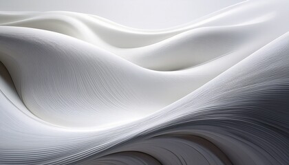 Obraz premium abstract white curves flowing on smooth surface modern minimalistic design for background and digital art