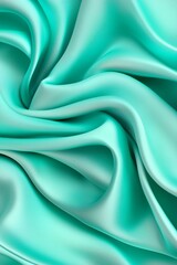 Obraz premium Luxurious emerald green satin fabric with elegant folds and a smooth, glossy texture, creating a sophisticated and stylish background