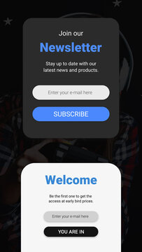 Notification Message With Text, Text Field And Button