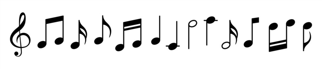 Music notes icon set, Music notes symbol, vector stock illustration 10 eps. © Cali6ro