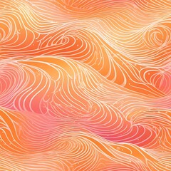 Waves of pink and orange flow harmoniously, forming an inviting abstract backdrop that captivates the senses and sparks creativity. Each curve radiates warmth Generative AI
