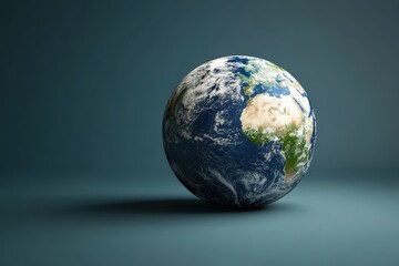 Fototapeta premium A realistic depiction of planet earth within a studio setting