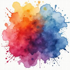 Vibrant watercolor splash, perfect for creative projects, backgrounds, or artistic designs. Ideal for graphic design, marketing, and various art applications.