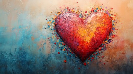 Colorful abstract heart artistic design high resolution photo