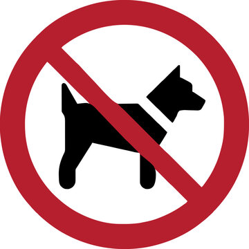 forbidden to bring a dog or pet sign illustration