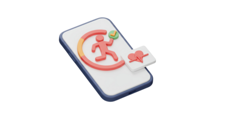 Isolated Fitness Tracker App on Smartphone